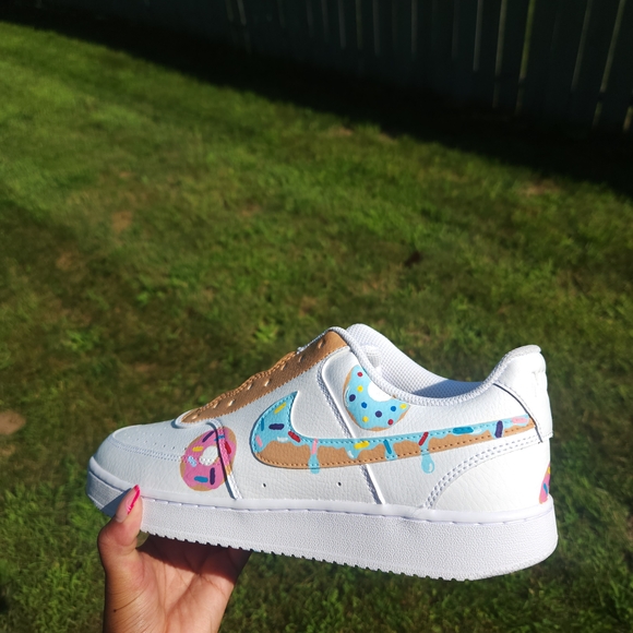 Nike Court Vision LowsNike White and Pink Donut Sneakers